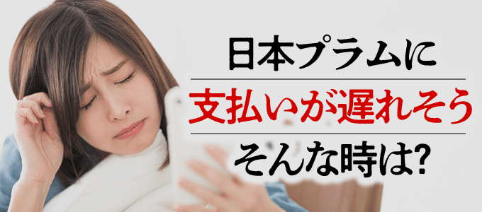日本プラムに支払いが遅れそうなときの対処法