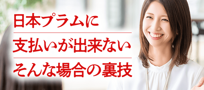 日本プラムに支払いが出来ない時に使える裏技